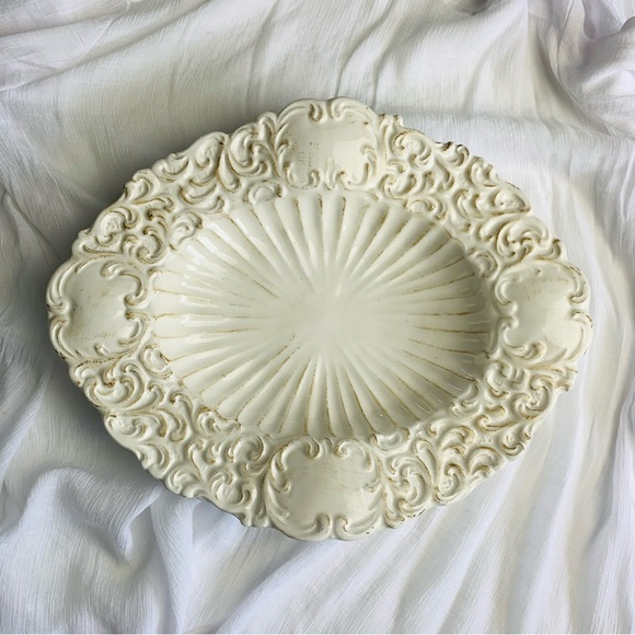 Ceramic Victorian Soup/ Salad Serving Bowl hand made in Italy - Picture 2 of 7